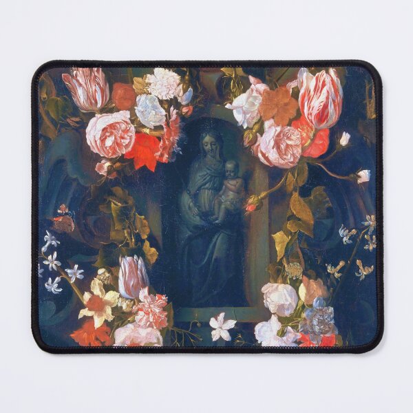 Item preview, "Flower Garland around a Stone Madonna and Child"  (1610) Rubens/Seghers designed and sold by stevepmp.