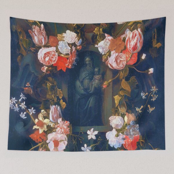 Item preview, "Flower Garland around a Stone Madonna and Child"  (1610) Rubens/Seghers designed and sold by stevepmp.