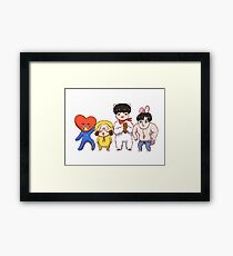 BTS x BT21 (vocal line) Framed Print