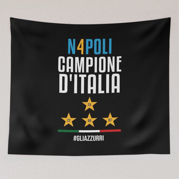 Item preview, Napoli 4th Scudetto Italian Champions 2025 designed and sold by CosmoShirts.