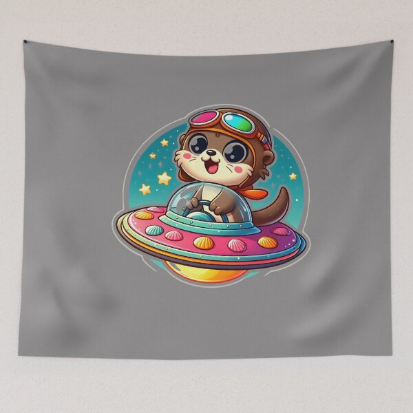 Item preview, UFO Kawaii Otter designed and sold by ArtistEmbrace.