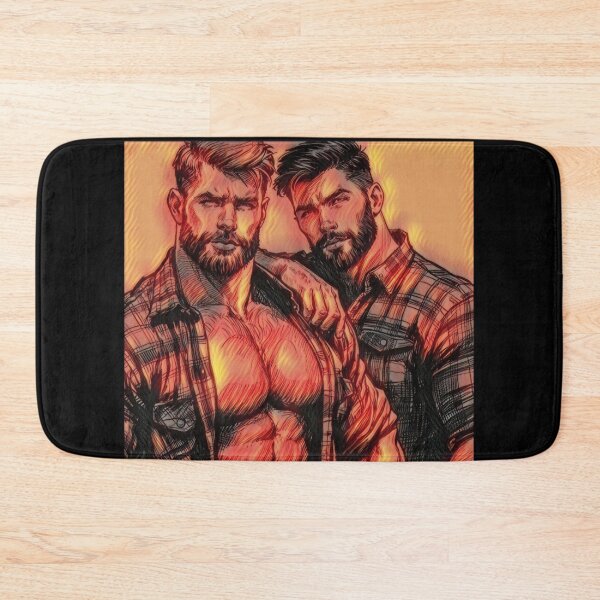 Item preview, Burning Desire Lumberjack Hunks Muscle Power LGBTQ Gay Pride Graphic Design designed and sold by ItsAKinkThing.