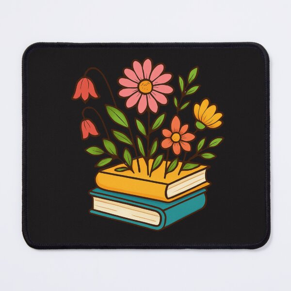 Item preview, Blooming Book Stack – Aesthetic Floral Book Design designed and sold by ColorSplash123.