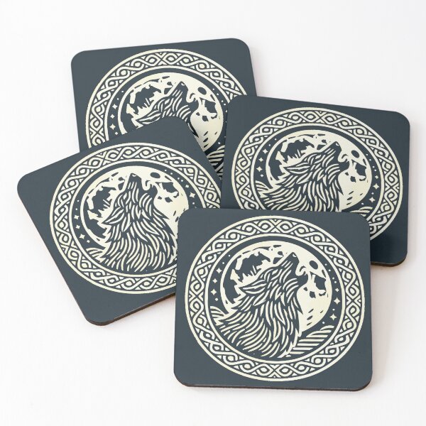 Item preview, Howl of the Ancients – Celtic Wolf and Moon Tribal Design designed and sold by Victor Shadehorn.