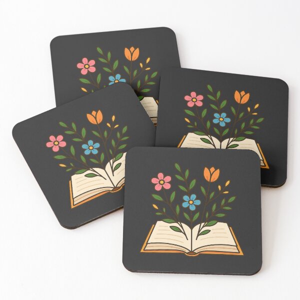 Item preview, Open Book with Floral Vines – Minimalist Botanical Book Design designed and sold by ColorSplash123.