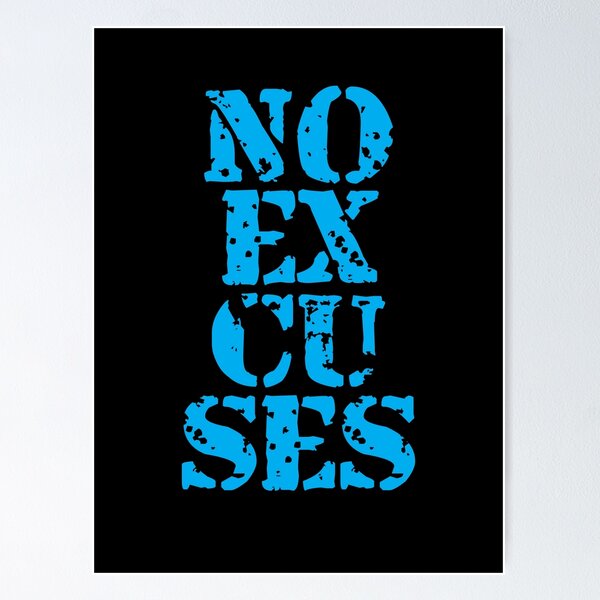 Item preview, Powerful Mindset Quotes | No Excuses designed and sold by typoinspired.