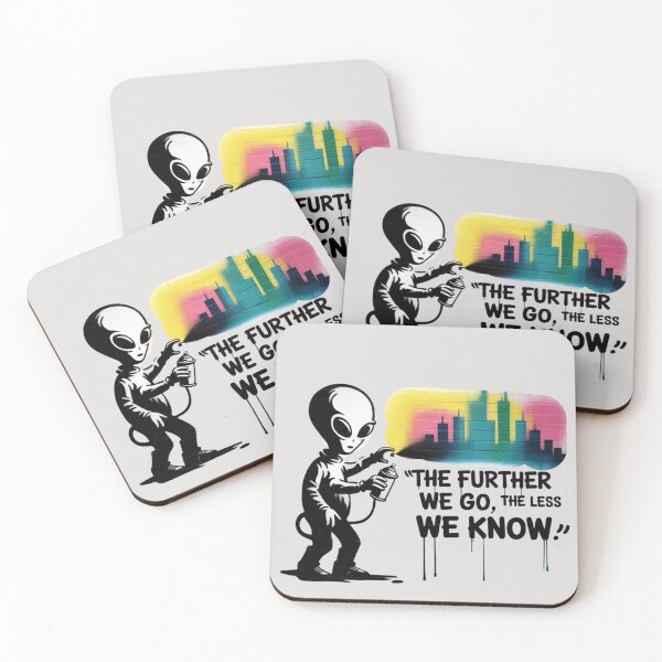 Item preview, Banksy Inspired Alien - The Further We Go, The Less We Know designed and sold by 123ks.