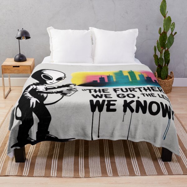 Item preview, Banksy Inspired Alien - The Further We Go, The Less We Know designed and sold by 123ks.