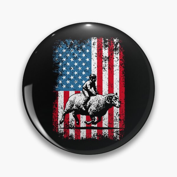 Item preview, Mutton Bustin 4th of July Sheep Rodeo USA Flag Design Graphic Gift designed and sold by JUSTBEELEGANT.