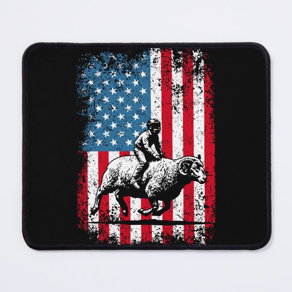 Item preview, Mutton Bustin 4th of July Sheep Rodeo USA Flag Design Graphic Gift designed and sold by JUSTBEELEGANT.