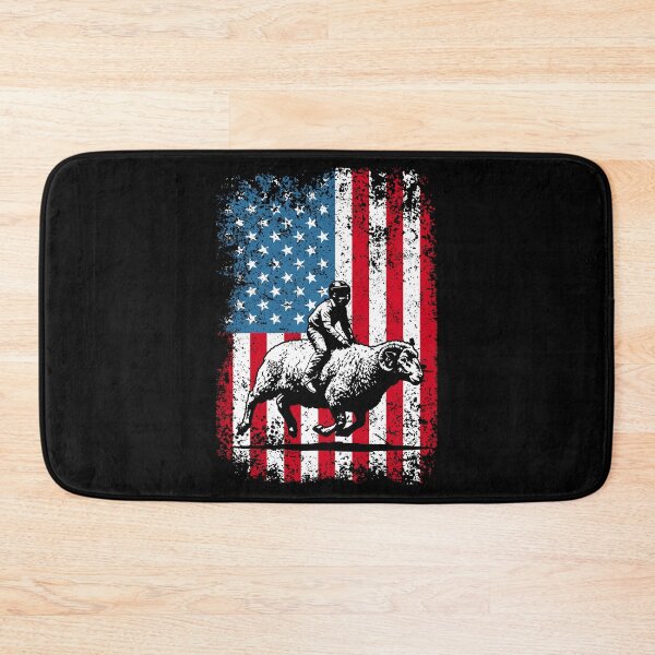 Item preview, Mutton Bustin 4th of July Sheep Rodeo USA Flag Design Graphic Gift designed and sold by JUSTBEELEGANT.