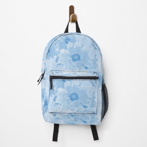 Item preview, Flower Ocean Halfdrop Monochrome Pastel Blue 006bc0 designed and sold by Art in My Loft.