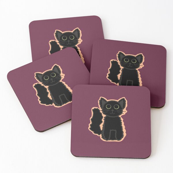 Item preview, Fluffy Black Cat designed and sold by DewyMornings.
