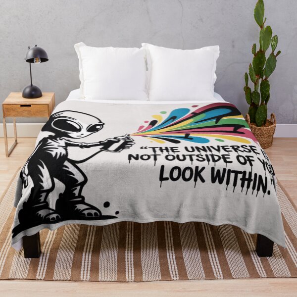 Item preview, Banksy Style Alien - The Universe Is Not Outside You. Look Within. designed and sold by 123ks.