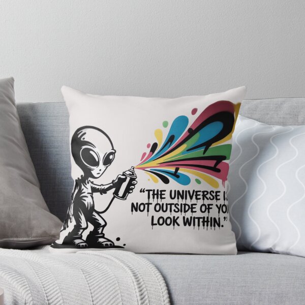 Item preview, Banksy Style Alien - The Universe Is Not Outside You. Look Within. designed and sold by 123ks.