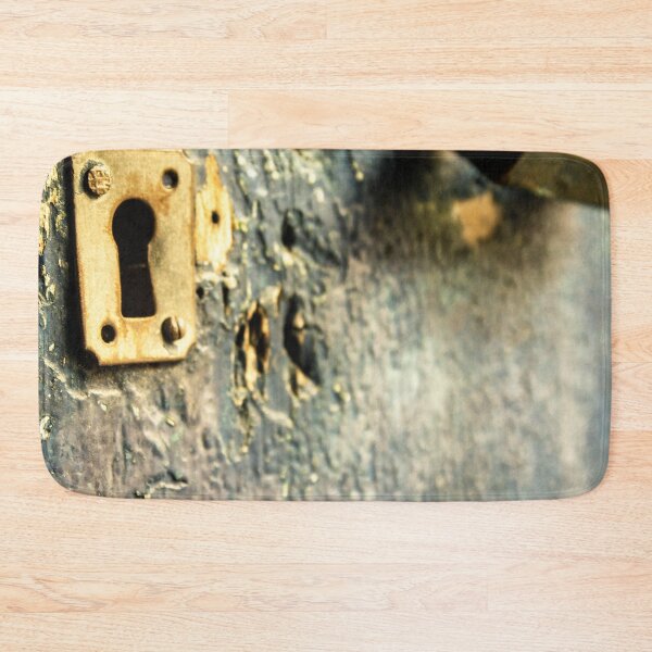Item preview, partial view of an old metal lock on a wooden door 2 designed and sold by felipequeiroz.