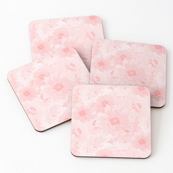 Item preview, Flower Ocean Halfdrop Monochrome Pastel Blush  ff8080 designed and sold by Art in My Loft.