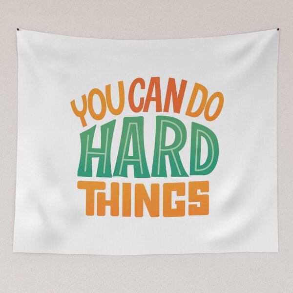 Item preview, You can do hard things is Inspirational Quotes designed and sold by Love Between Pages.