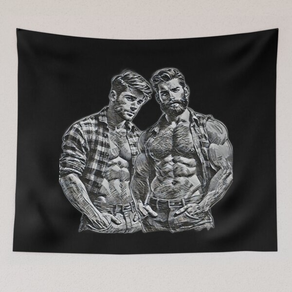 Item preview, Steel Desire Lumberjack Hunks Muscle Power LGBTQ Gay Pride Graphic Design designed and sold by ItsAKinkThing.