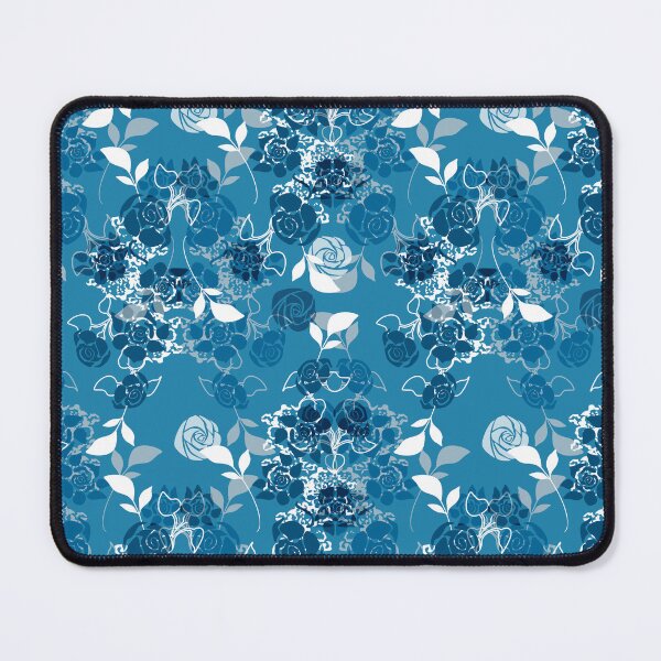 Item preview, Blue Indigo Rose Floral Print designed and sold by Sharon Schwalbe.