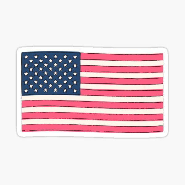 Item preview, Preppy Pink American Flag designed and sold by Royal Sass.
