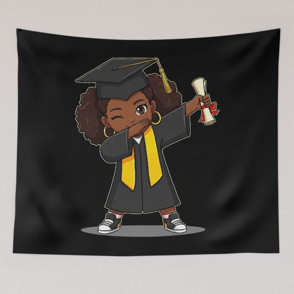 Item preview, Kids Funny Dabbing Girl Grad Class of 2025 Afro Graduate Graduation Gift designed and sold by JUSTBEELEGANT.