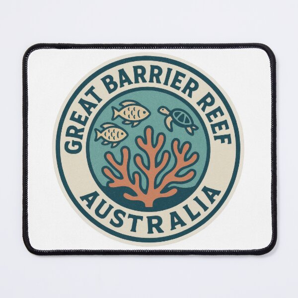 Item preview, Great Barrier Reef Australia Sticker – Vintage Retro Ocean Design with Corals, Fish & Turtle designed and sold by pod24.
