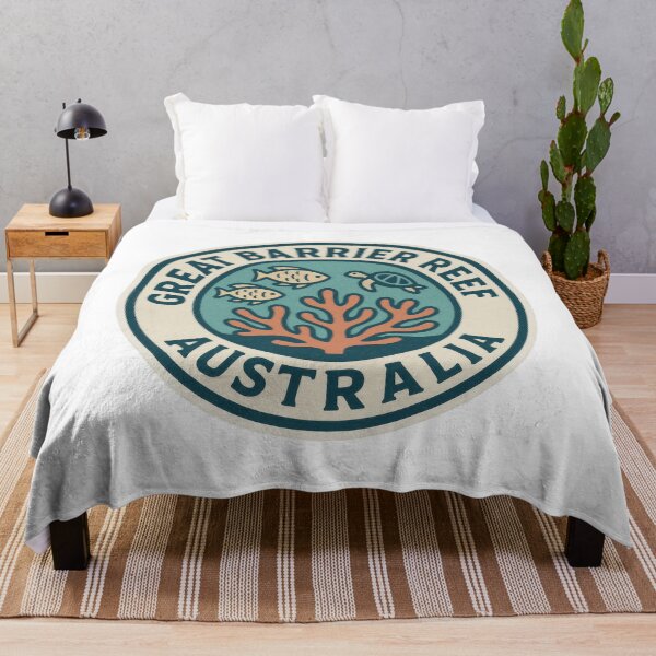 Item preview, Great Barrier Reef Australia Sticker – Vintage Retro Ocean Design with Corals, Fish & Turtle designed and sold by pod24.