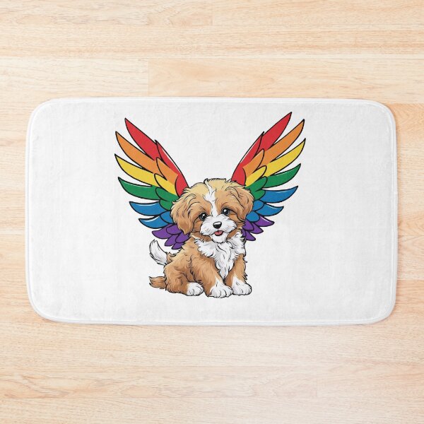 Item preview, Cute Dog with Rainbow Wings – LGBTQ+ Pride Cute Design designed and sold by Travelslightly.