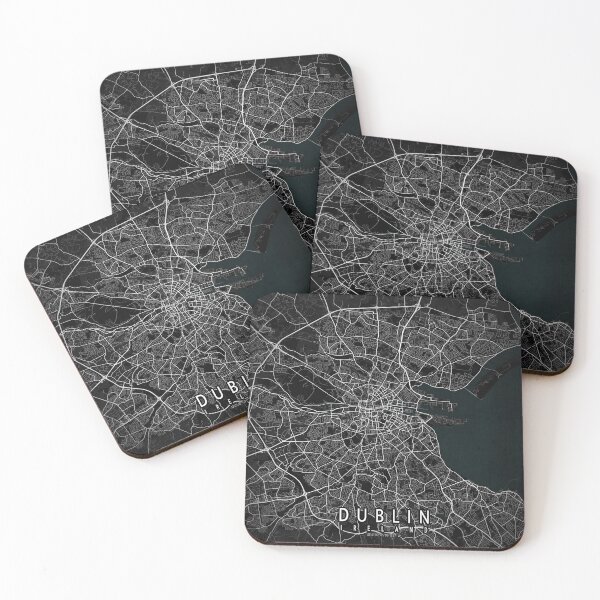 Item preview, Dublin City Map of Ireland - Dark designed and sold by deMAP.