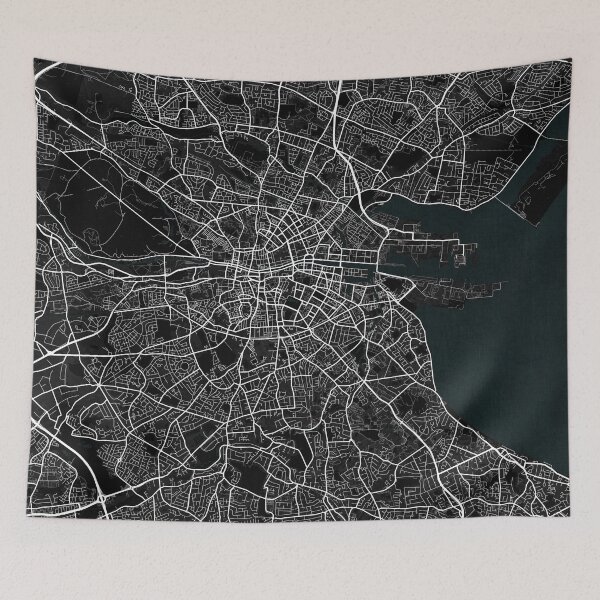 Item preview, Dublin City Map of Ireland - Dark designed and sold by deMAP.