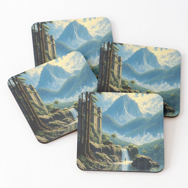 Item preview, Ancient Tartaria castle and a mystical mountain designed and sold by LoryJoe.