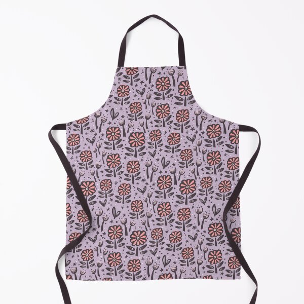Item preview, Quirky Woodblock Flower Print in Purple and Pink designed and sold by justinebicknell.
