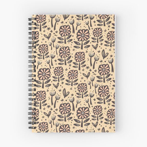 Item preview, Quirky Woodblock Flower Print in Mellow Yellow designed and sold by justinebicknell.
