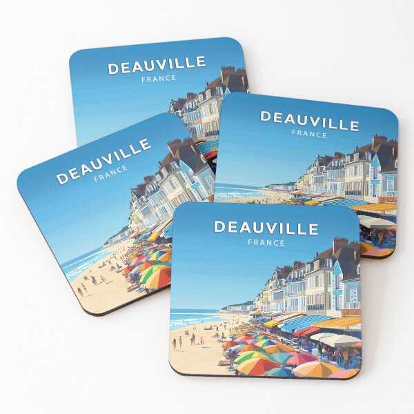 Item preview, Deauville France, Poster Vintage pastel poster designed and sold by NicePlaza.