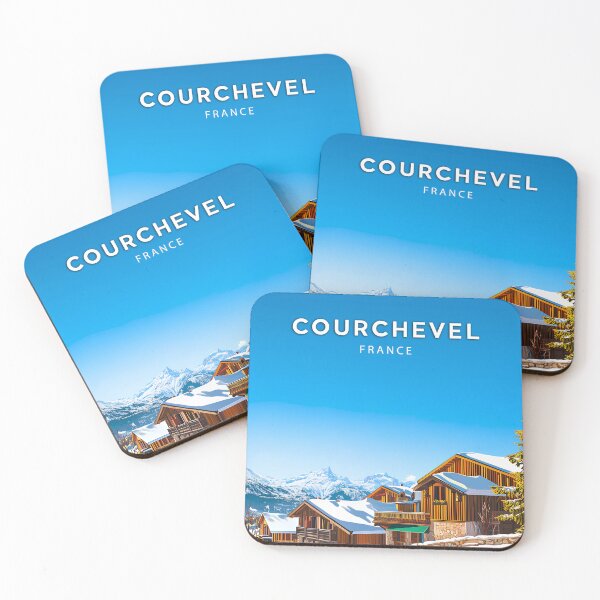 Item preview, Courchevel, France, Vintage Pastel Poster designed and sold by NicePlaza.