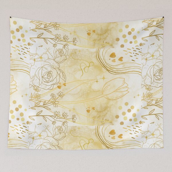 Item preview, Aesthetic Gold Botanical Floral Art – Elegant Minimalist Golden Garden Design designed and sold by mimicrafts516.
