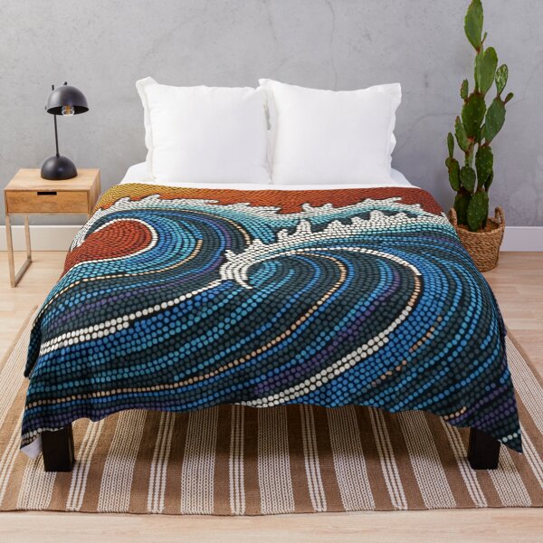 Item preview, Aboriginal Inspired Dot Art - With Big Waves designed and sold by GrinGalore.