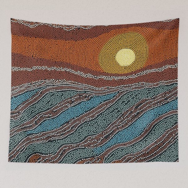 Item preview, Aboriginal Inspired Dot Art - With Sun designed and sold by GrinGalore.