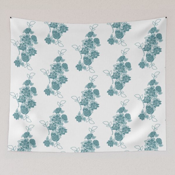Item preview, Teal Rose Floral Motif designed and sold by Sharon Schwalbe.