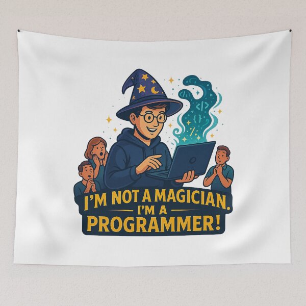Item preview, Not a Magician – Just a Programmer! designed and sold by Abu-Rose.