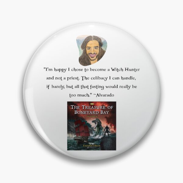 Item preview, Alvarado quote - The Treasure of Boneyard Bay - black text designed and sold by AudioEpics.
