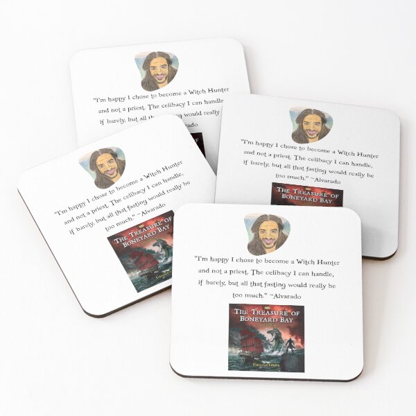 Item preview, Alvarado quote - The Treasure of Boneyard Bay - black text designed and sold by AudioEpics.
