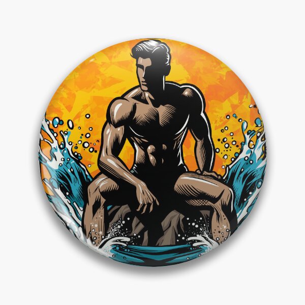 Item preview, Man Sitting on a Rock Being Splashed by Waves designed and sold by Ghost on Toast.