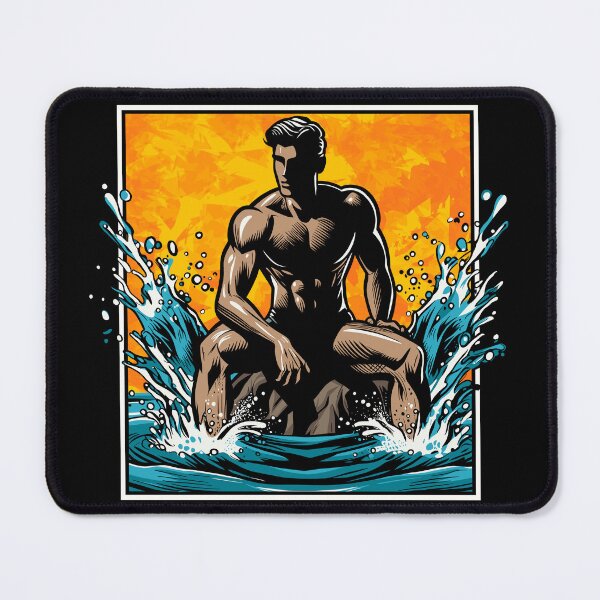 Item preview, Man Sitting on a Rock Being Splashed by Waves designed and sold by Ghost on Toast.