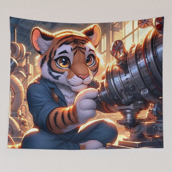 Item preview, Tiger Works on Repairing a Telescope designed and sold by nikkolaus.