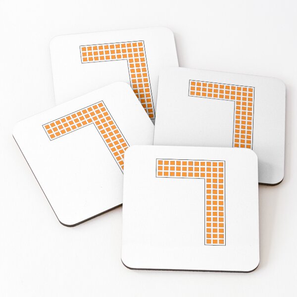Item preview, Number 7 - Orange Pixel Block Character designed and sold by PixelGlyphs.