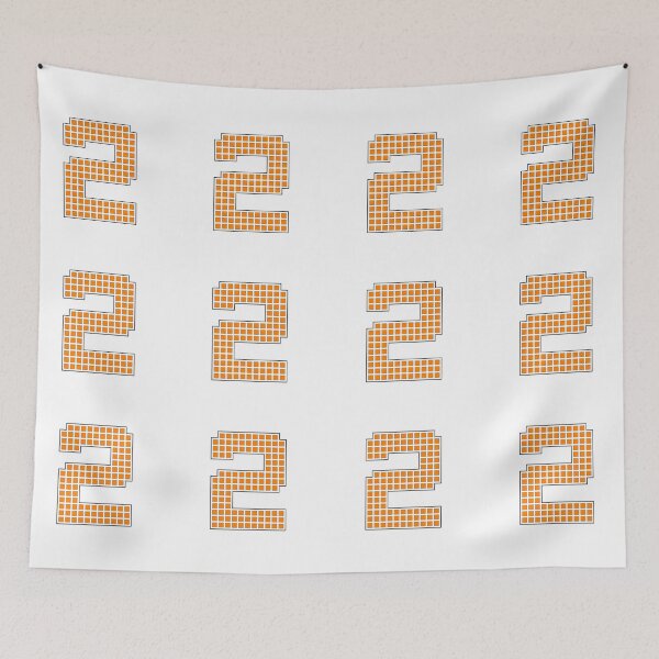 Item preview, Number 2 - Orange Pixel Block Character designed and sold by PixelGlyphs.