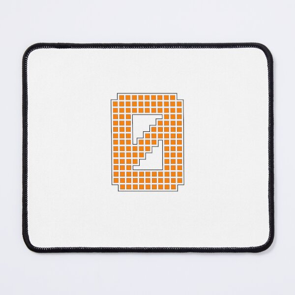 Item preview, Number 0 - Orange Pixel Block Character designed and sold by PixelGlyphs.