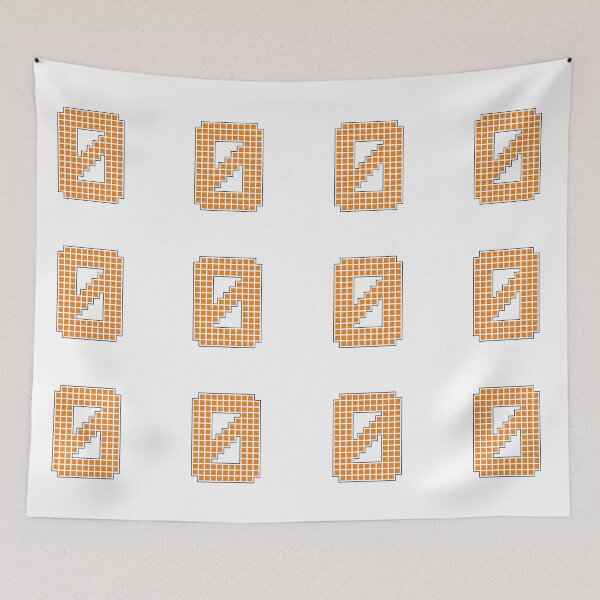 Item preview, Number 0 - Orange Pixel Block Character designed and sold by PixelGlyphs.